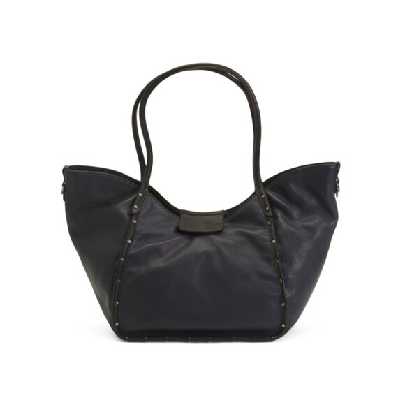 AIMEE KESTENBERG Blue/Black Leather The Lenny Tote